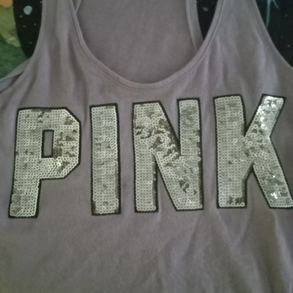 VS Pink Gold Sequence tank top in Goos condition